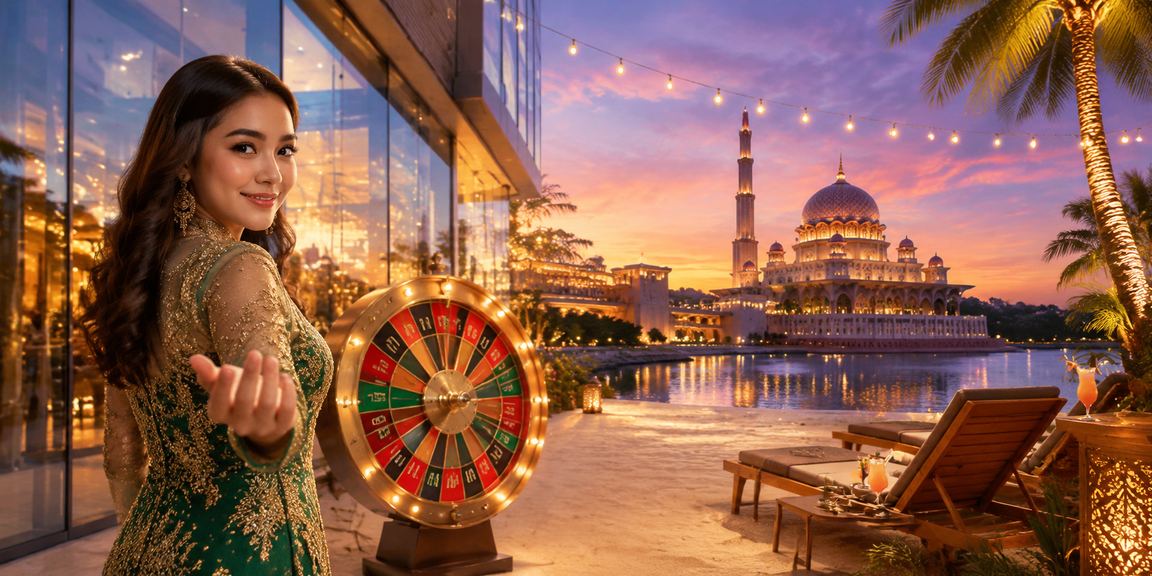 Putrajaya kasino meja rolet dengan lampu neon